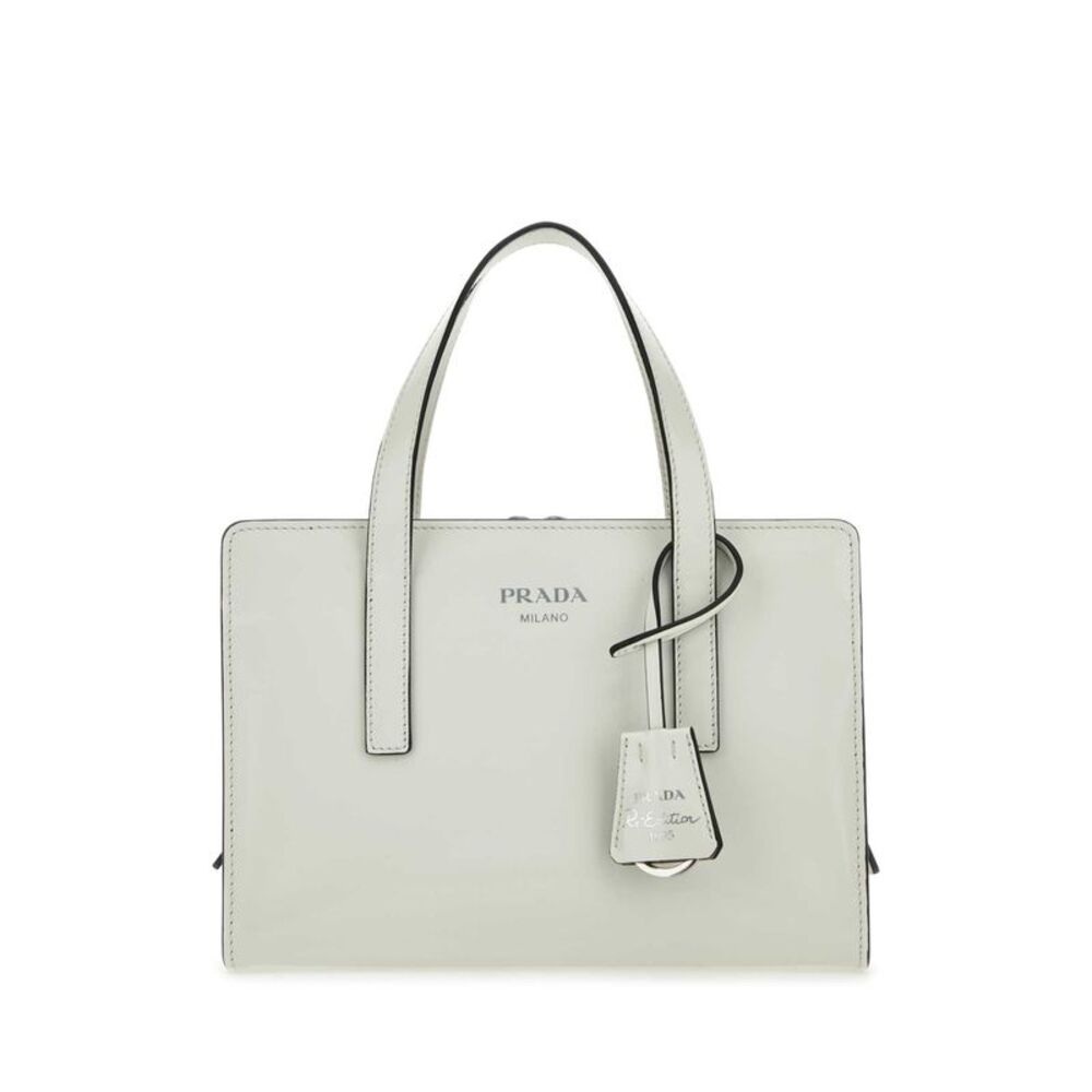 Prada Women Ivory Leather Re-Edition 1995 Handbag